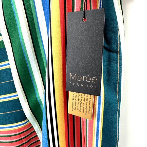 Maree Pour Toi wrap front wide leg pants in multicolor Size 12 - Picture 10 of 13